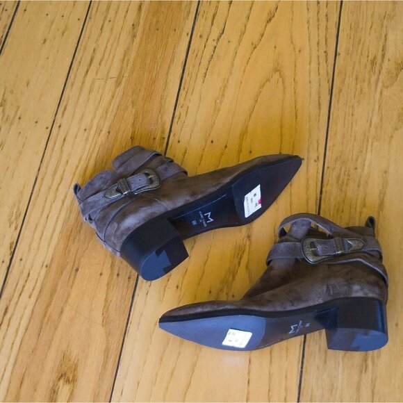 Marc Fisher LTD Yandi Brown Heel Bootie Suede 6 - Picture 8 of 10